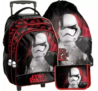 Školská taška na kolieskach STAR WARS+taška na prezuvky+peračník