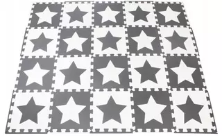 Penové puzzle Hviezdy 30x30x1 cm 20 ks+zakončenia