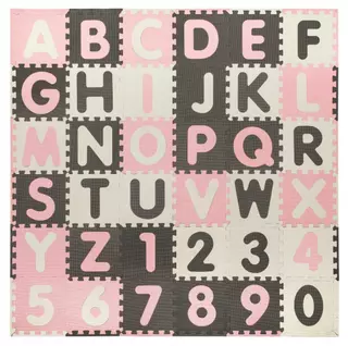 Sada penových puzzle abeceda a čísla 100 ks