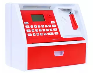 Bankomat Piggy bank - pokladnička ČERVENÝ VYPR