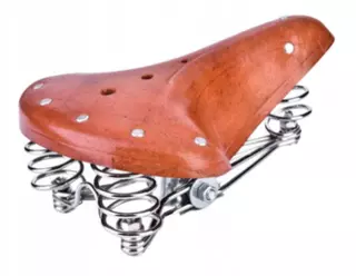 Sedlo na bicykel koža COMFORTABLE RETRO ČIERNE