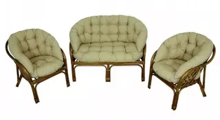 Vankúše na nábytok RATTAN Sada BÉŽOVÉ