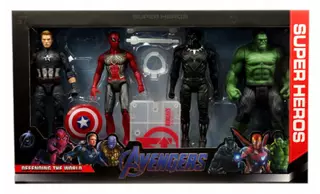Sada 4 figúrok AVENGERS LED+príslušenstvo