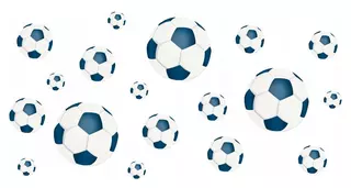 Samolepky na stenu - futbalové lopty 100x50 cm VYPR