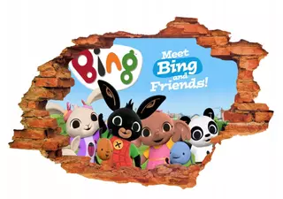 Nálepka na stenu 3D BING RABBIT 60x90 cm