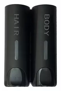 Nástenný zásobník dvojitý 350 ml ČIERNY