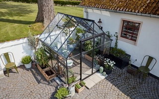 Skleník - acm QUBE ALUMINIUM SKLENENÝ BEZ PRAHU 6,8 m2 ČIERNY