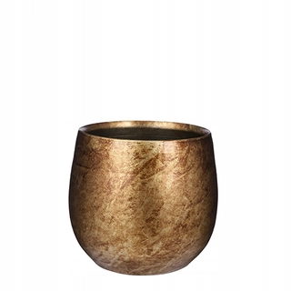 Kvetináč na terasu - Terakotový kvetináč OLIVER keramika zo zlata 24/22 cm
