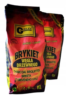 Brikety, uhlie na grilovanie - Brykiet Grilex Sp. j. 2,5 kg