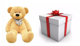 VEĽKÉ PLUSH BEAR 160CM + DÁRĆEKOVÉ BALENIE
