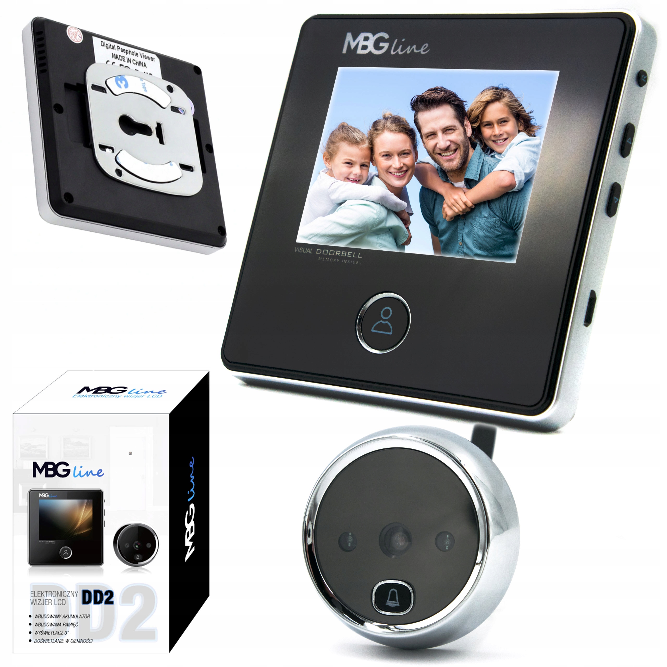 MBGLine elektronický hľadáčik 22 mm / 32-120 mm / 90 ° + USB KÁBEL MICRO(M)->USB-A(M) 2.0 0.5M ČIERNA