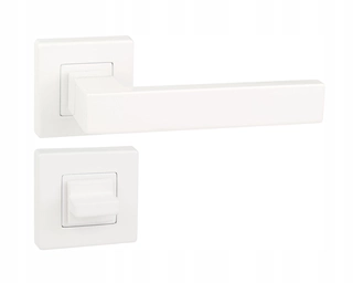 Kľučky na dvere - Ergo White Velvet + Rukoväť ružovej toalety