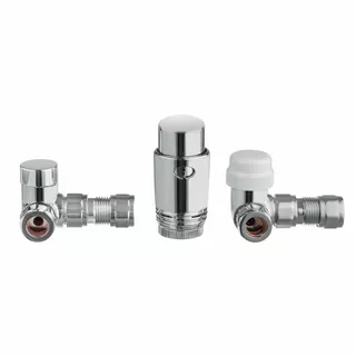 Hlavica, ventíl - Axiálny uhol termostatického set - chróm