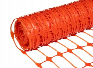Pletivo, sieť - Stavebná plotová sieť Agencja AMK, oranžová, PVC, 50 m, 120 cm