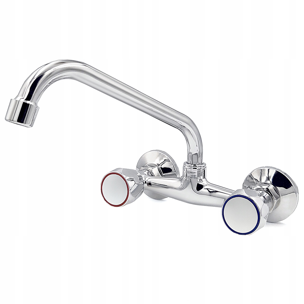 Steinmedia Aqua Sanitary strieborná kuchynská batéria nástenná