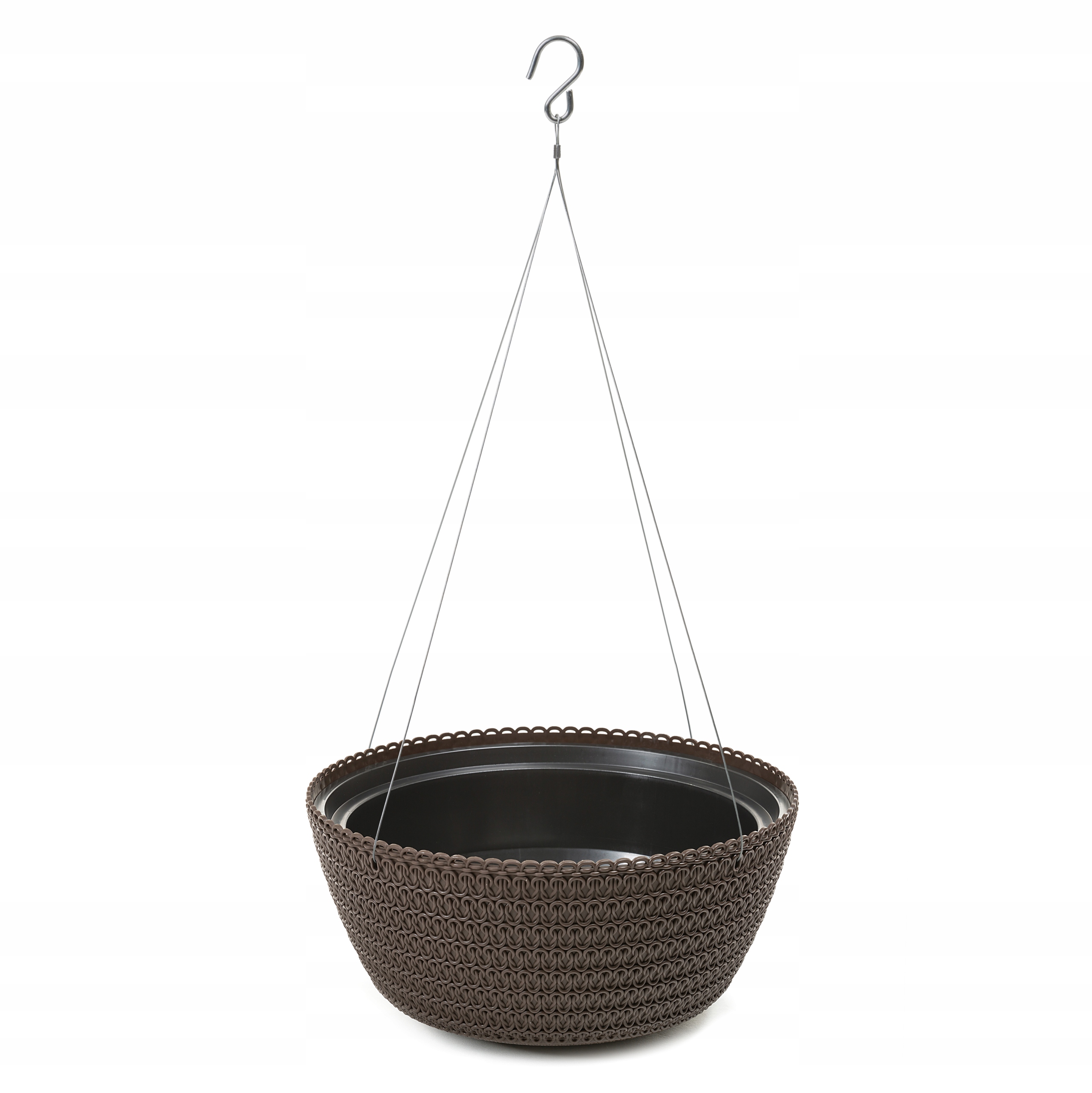 Lamelový kvetináč 30 cm x 30 x 14,5 cm priemer 30 cm plast odtiene sivej a striebornej