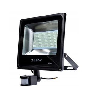 Osvetlenie na jazierko, rybník - 200W exteriérový halogénový LED reflektor s pohybovým senzorom