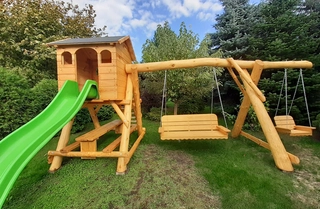 Záhradná hojdačka - Mini drevené ihrisko