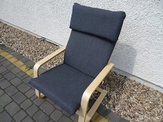 Vankúše - Vankúš kreslo ikea pello poang 8cm antracit