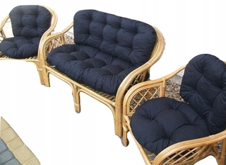 Vankúše  - Vankúše na Rattan Comver. 6 kusov čierne steve