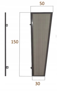 Strieška nad dvere - Bočná stena pre strechy nad dverami 150x50x30