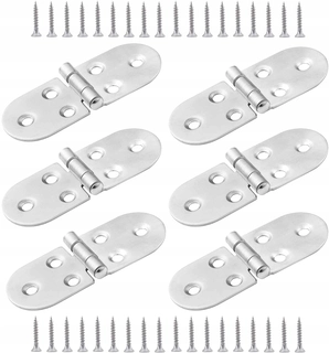 Závesy, pánty - Sklopné dvere Hinges z nehrdzavejúcej ocele 30x80 mm