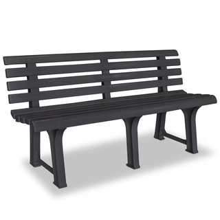 Záhradná lavička - Stradexl záhradná lavička, 145,5 cm, plastové, Antrac