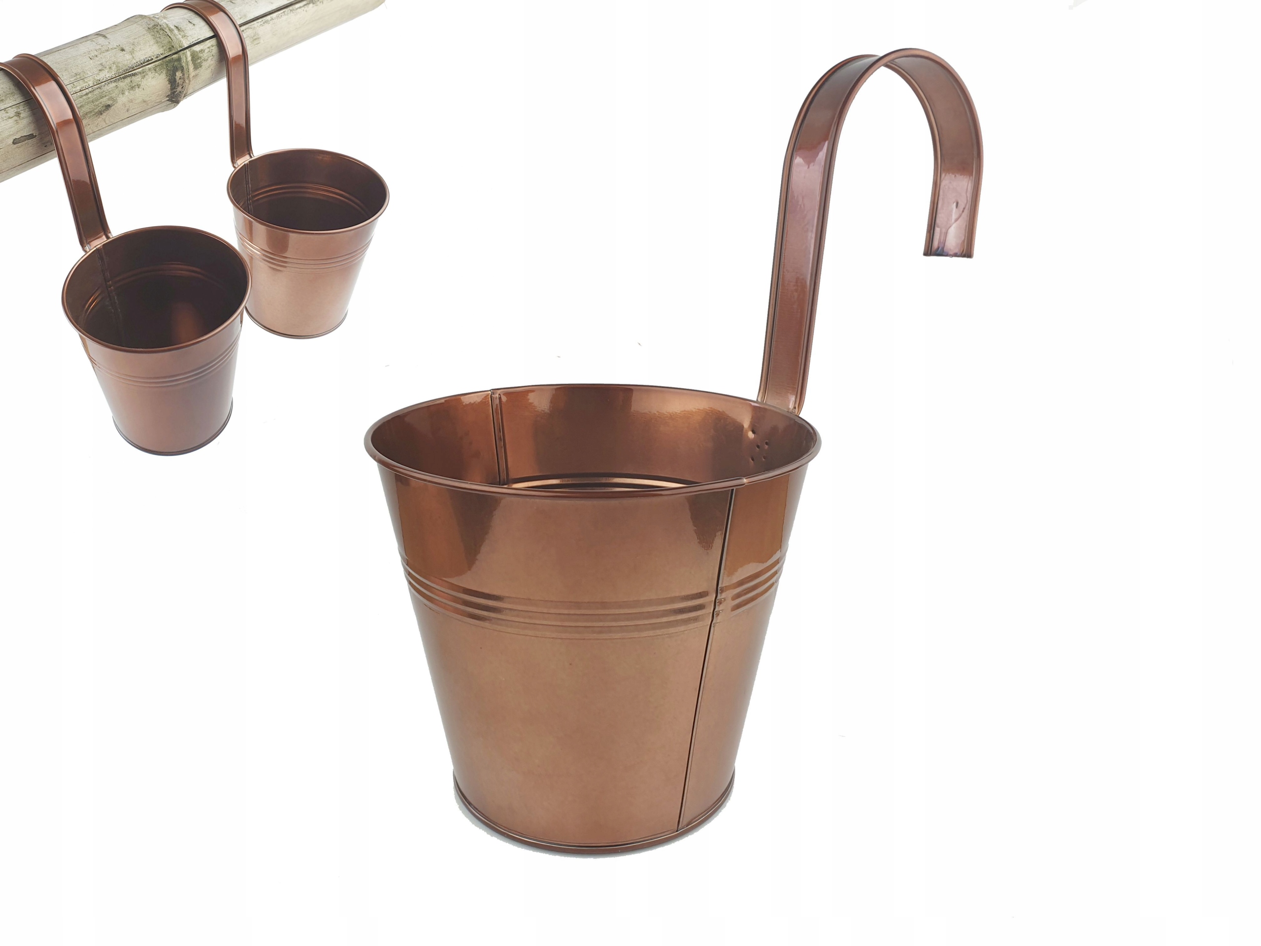 Kvetináč Jen-Import 16 cm x 16 x 28 cm priemer 16 cm medený kov