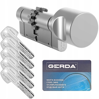 Zámok na dvere -  Vložte Gerda Pro System 30/40ZG s gombíkom, prevodovky