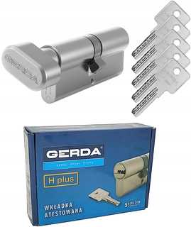 Zámok na dvere -  Gerda H plus 30/45g Nikel Insherid