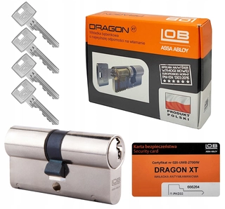Zámok na dvere - LOB Dragon XT 30/45 Anti -burglary nikel