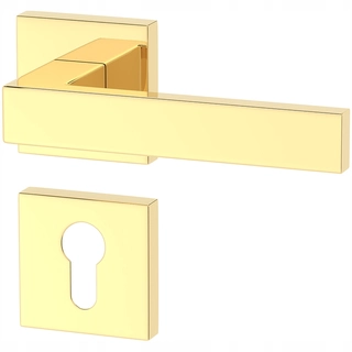 Kľučky na dvere - Gold Ruck Ergo Set s rozetmi pre vložku