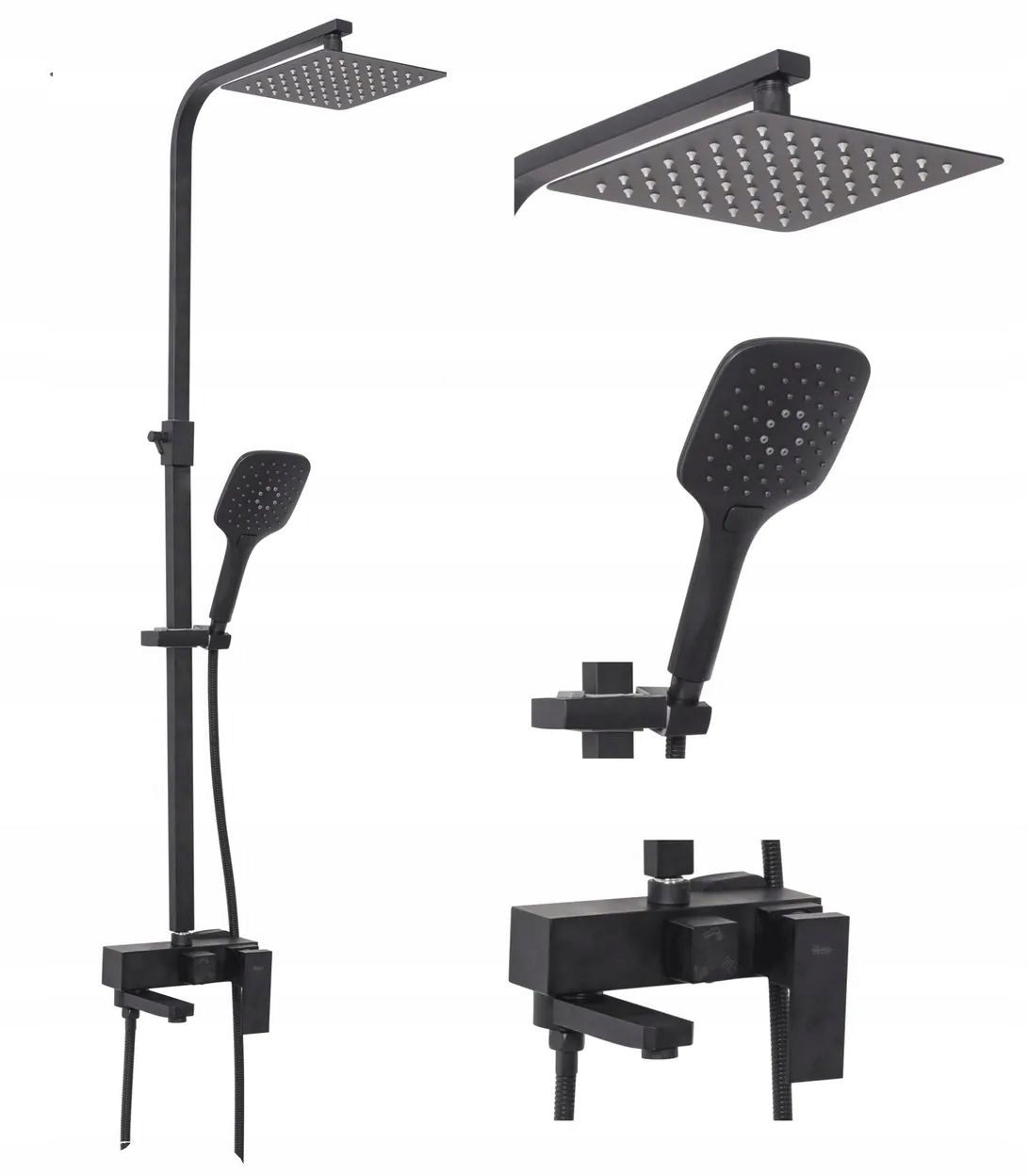 Exponovaný sprchový set Rea Fort Black Matt