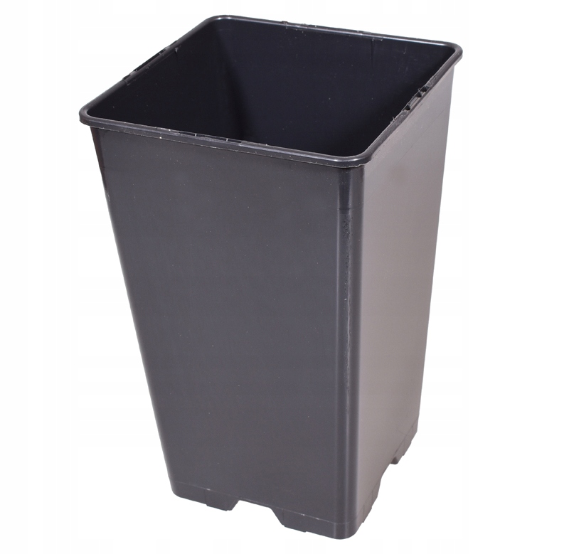 Kvetináč Edoniczki.pl 12 x 19,5 cm priemer 12 cm plast čierny