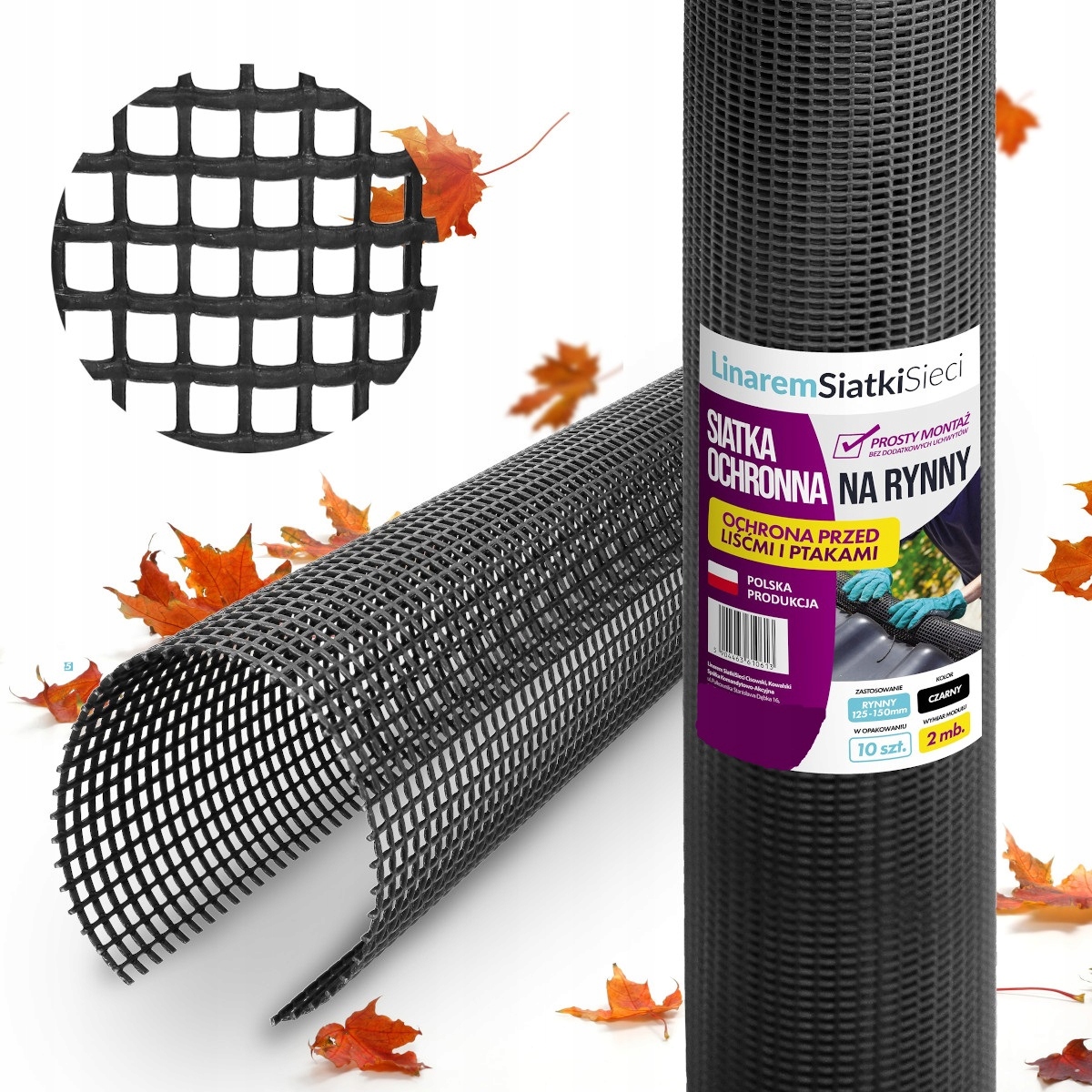 Ochranná sieť Linarem SiatkiSieci 150 mm čierna